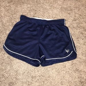 Blue and white Justice athletic shorts